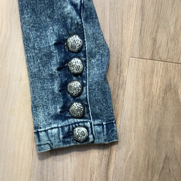 Relist 3/22❌ Forever 21 military vibe denim jean jacket size S - Picture 7 of 17